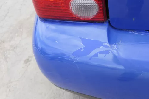 VW Lupo Stoßstange hinten Heckstoßstange Stoßfänger blau jazzblue lW5Z (156902)