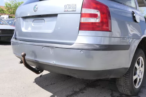 Skoda Octavia 1Z Combi Stoßstange hinten Heckstoßstange grau silber LF7U PDC (157062)