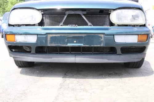 VW Golf 3 auch Cabrio Stoßstange vorne Stoßfänger vorn grün LC6P lackiert