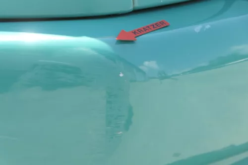 Polo 6N Stoßstange hinten NUR Oberteil der 2-geteilte Heckstoßstange grün LD6D (157298)