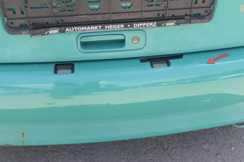 Polo 6N Stoßstange hinten NUR Oberteil der 2-geteilte Heckstoßstange grün LD6D (157298)