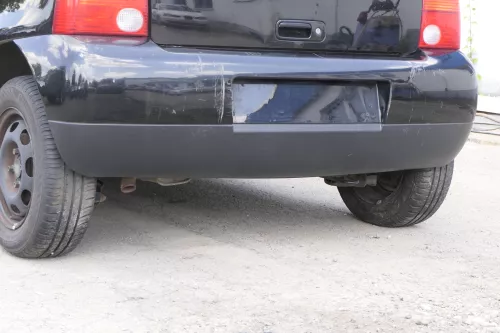 VW Lupo Stoßstange hinten Heckstoßstange Stoßfänger schwarz L041 uni (157426)
