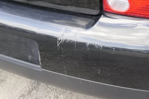 VW Lupo Stoßstange hinten Heckstoßstange Stoßfänger schwarz L041 uni (157426)