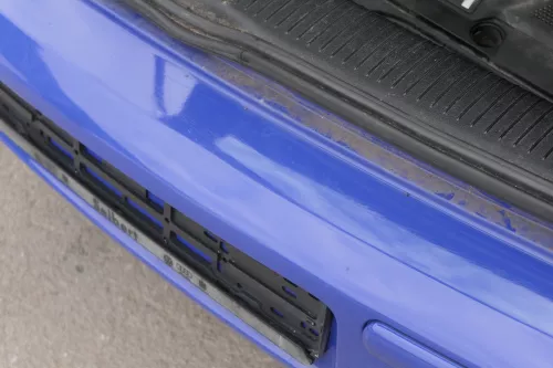 VW Polo 6N2 Stoßstange hinten Heckstoßstange Stoßfänger blau LA5C surf (157474)