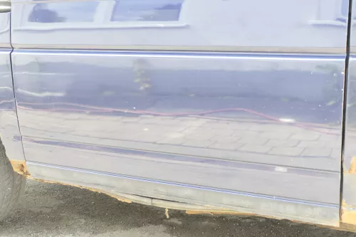 VW T4 Transporter Tür rechts Schiebetür mit Scheibe blau LN5Y Multivan Caravelle (157614)