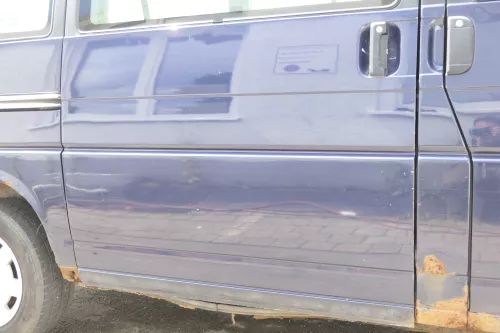 VW T4 Transporter Tür rechts Schiebetür mit Scheibe blau LN5Y Multivan Caravelle (157614)