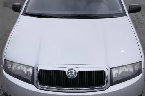 Skoda Fabia 6Y Motorhaube KLappe vorne silber grau LF7T + Grill