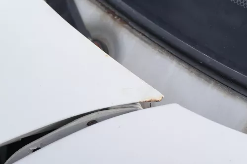 VW T4 Transporter Pritsche Motorhaube Haube Klappe vorne weiß 701823033H (158416)