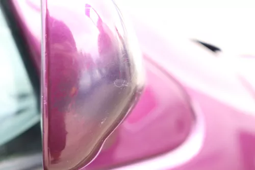 VW Polo 6N elektrischer elektrisch Spiegel Außenspiegel rechts lila LC4U &Glas (158507)