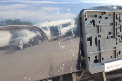 Audi A6 4B Frontstoßstange Stoßstange vorne Stoßfänger blau LY5K Facelift (158560)