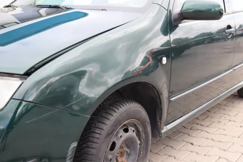 Skoda Fabia 6Y Kotflügel vorne links grün LF8C auch Kombi (158662)