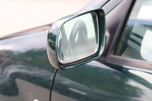 Skoda Fabia 6Y elektrisch Spiegel Außenspiegel links grün LF8C + Glas