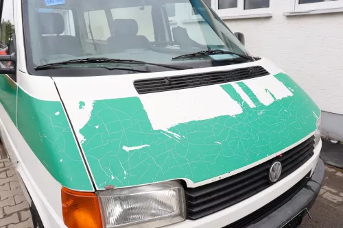 VW T4 Transporter Pritsche Motorhaube Haube Klappe vorne weiß L902 (158839)