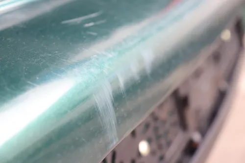 VW Golf 4 Limousine Stoßstange hinten Heckstoßstange Stoßfänger grün LC6M (158912)