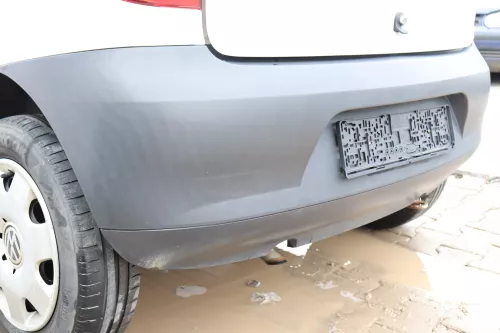 VW Fox 5Z Stoßstange hinten Stoßfänger schwarz matt u (159028)