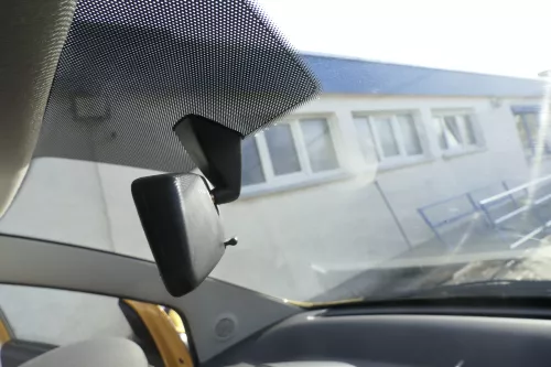 VW Fox 5Z Spiegel Innen Innenspiegel Rückspiegel schwarz 5Z0857511C 1S UP Mii (159036)