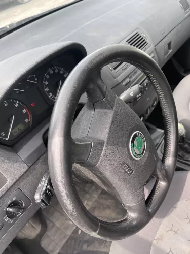 Fabia 6Y Lenkrad 4-Speichen 6Y0419091C E74 Leder Lederlenkrad -ohne Airbag (159119)