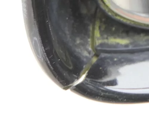 Skoda Fabia 6Y elektrisch Spiegel Außenspiegel links mit Glas schwarz LF9R - RIß (159275)