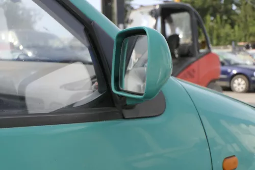 VW Polo 6N manueller manuell Spiegel Außenspiegel rechts grün LD6D & Glas (159604)