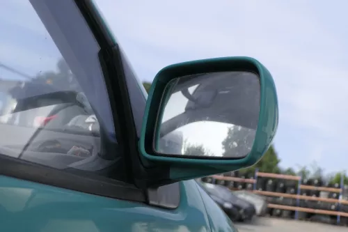 VW Polo 6N manueller manuell Spiegel Außenspiegel rechts grün LD6D & Glas (159604)