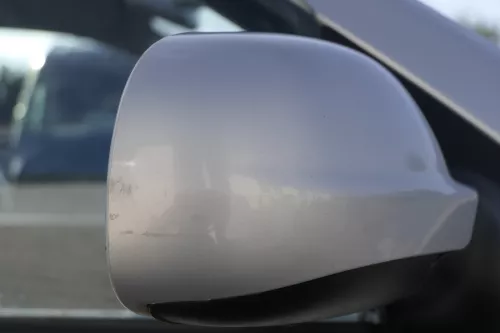 VW Polo 6N2 manueller Spiegel Außenspiegel rechts außen silber LB7Z + Glas (159610)