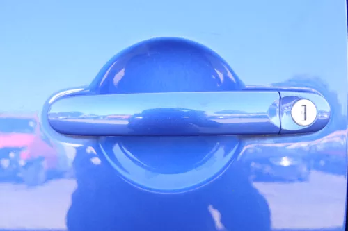 VW New Beetle 1C 9C Tür vorne links Fahrertür blau LA5W - OHNE Anbauteile (159644)