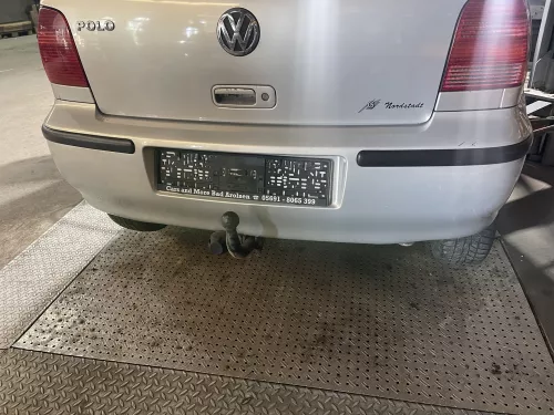 VW Polo 6N2 Stoßstange hinten Heckstoßstange Stoßfänger blau silber LB7Z (159698)