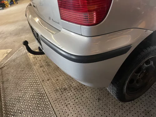 VW Polo 6N2 Stoßstange hinten Heckstoßstange Stoßfänger blau silber LB7Z (159698)