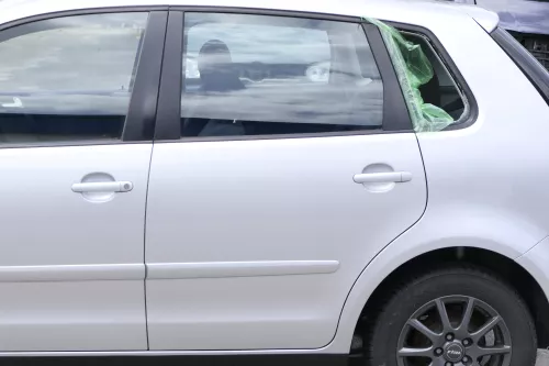 VW Polo 9N 9N3 Tür hinten links 4/5-Türer grau silber LA7W -ohne Anbauteile