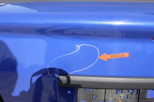 VW Golf 3 Cabrio Heckklappe Kofferraumklappe hinten Klappe blau LW5Z ohneAnbaute (159809)