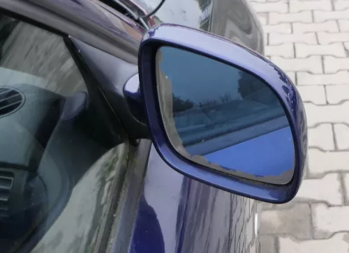 Audi A4 B5 8D Spiegel Außenspiegel rechts elektrisch blau LZ5K (160457)