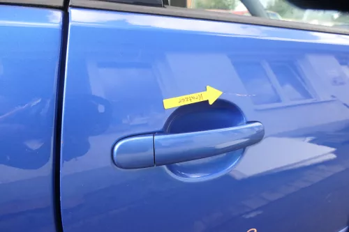 VW Polo 9N 9N3 Tür hinten rechts 4/5-Türer blau LA5M (160516)