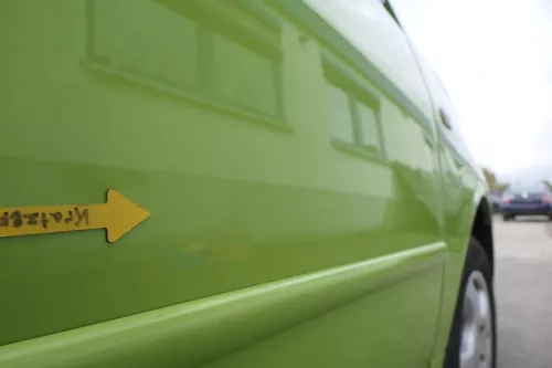 VW Lupo Seat Arosa Tür vorne rechts Beifahrertür grün LR6A (für elektr.Fenst (160629)