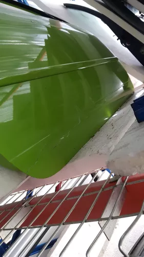 VW Lupo Seat Arosa Tür vorne rechts Beifahrertür grün LR6A (für elektr.Fenst (160629)