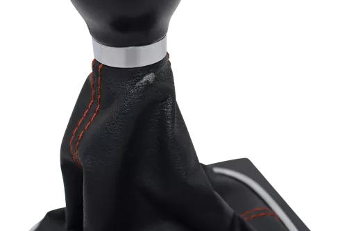 Golf 5 Schaltknauf Schaltsack Schaltung Schaltknüppel Leder 6-Gang Goal rote näh (160691)