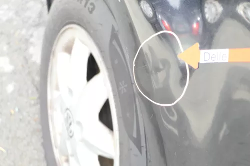 VW Polo 6N2 Kotflügel vorne links schwarz LC9Z (bis unterm Schweller) (160792)