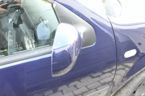 VW Golf 4 Bora elektrischer Spiegel vorne rechts Außenspiegel blau LB5N Glas (160914)