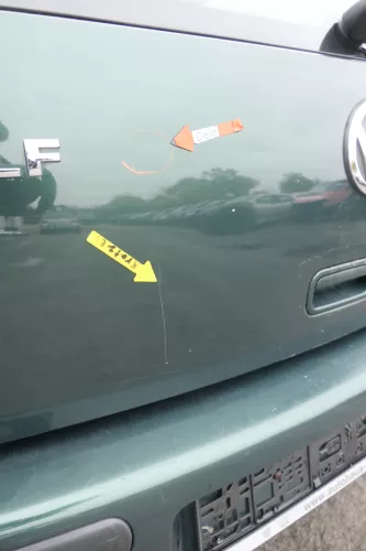 VW Golf 4 Limousine Heckklappe Kofferraumklappe Klappe hinten grün LC6M ohneAn (161060)