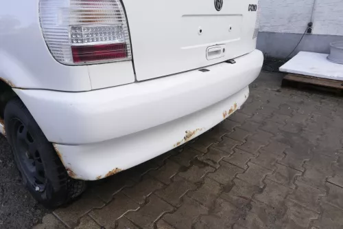 Polo 6N Stoßstange hinten NUR Oberteil der 2-geteilte Heckstoßstange weiß LB9A (161255)