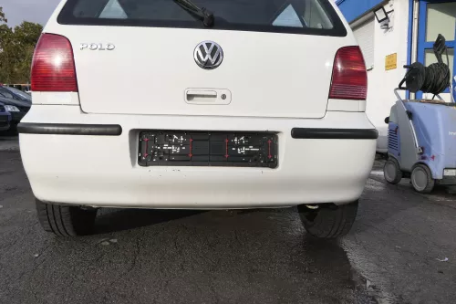 VW Polo 6N2 Stoßstange hinten Heckstoßstange Stoßfänger weiß LB9A