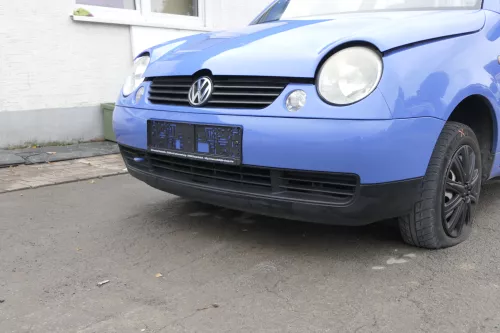 VW Lupo Stoßstange vorne Frontstoßstange Stoßfänger blau LR5A jazzblue (161464)