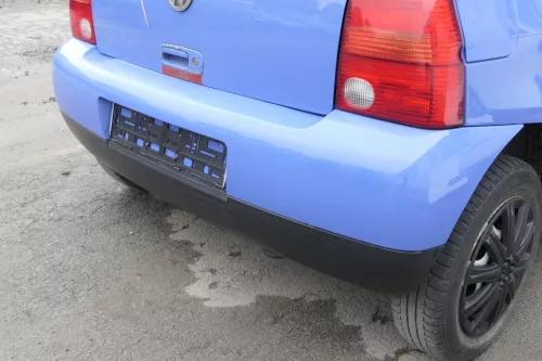 VW Lupo Stoßstange hinten Heckstoßstange Stoßfänger blau LR5A (161467)