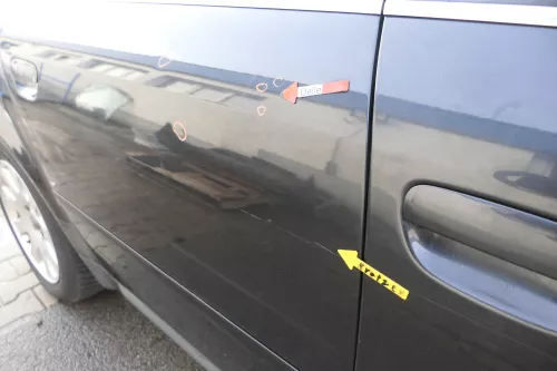 Audi A6 4B C5 Tür nur Türblatt hinten rechts schwarz LZ9W (161552)