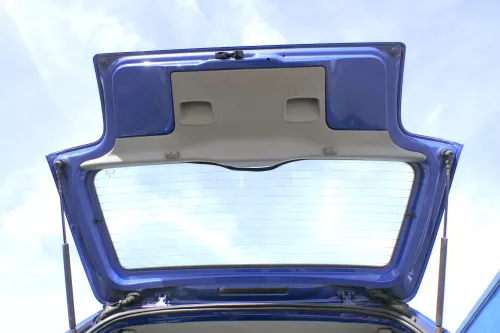 VW Lupo 6X Heckklappe Klappe Kofferraumklappe Scheibe blau LW5Z ohneAnbautei (161821)