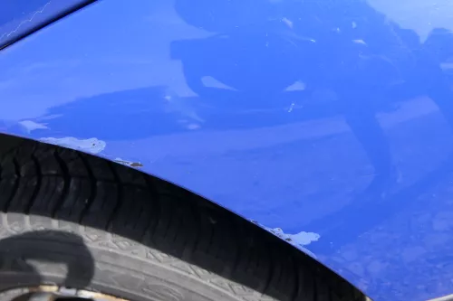 VW Lupo Stoßstange hinten Heckstoßstange Stoßfänger blau LW5Z (161822)