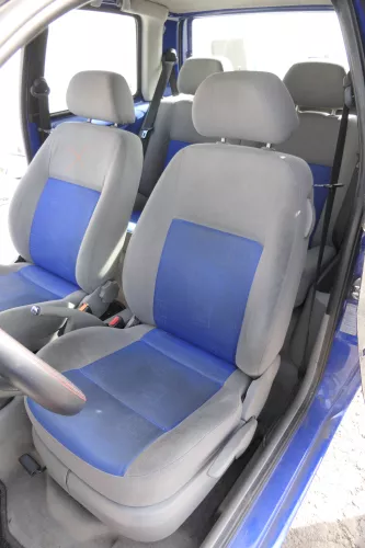 Seat Arosa Lupo Sitz vorne links Fahrersitz Höhenverstellung blau grau