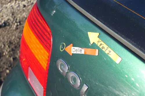 VW Golf 4 Limousine Heckklappe Kofferraumklappe Klappe hinten grün LC6M-ohneAnb (161859)