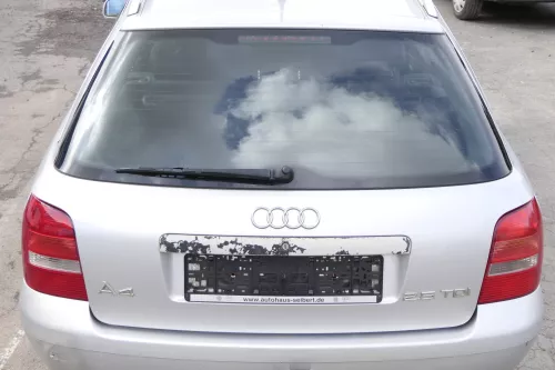 Audi A4 B5 Avant Facelift Heckklappe Klappe hinten silber LY7W Facelfit Scheibe