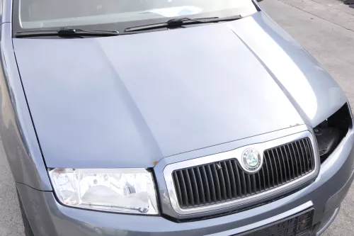 Skoda Fabia 6Y Motorhaube Klappe vorne grau LF7V mit Grill vorn (162150)