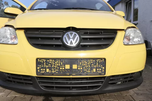 VW Fox 5Z Stoßstange vorne Stoßfänger gelb LY1C mit Grill (162304)